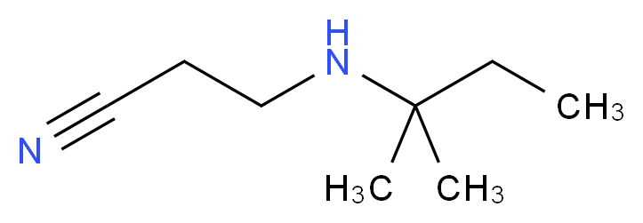 3-[(2-methylbutan-2-yl)amino]propanenitrile_分子结构_CAS_)