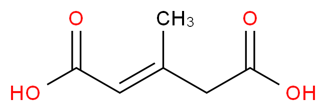 (E)-3-methylpent-2-enedioic acid_分子结构_CAS_)