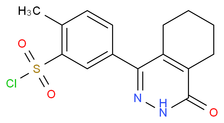 2-Methyl-5-(4-oxo-3,4,5,6,7,8-hexahydrophthalazin-1-yl)benzenesulfonyl chloride_分子结构_CAS_)