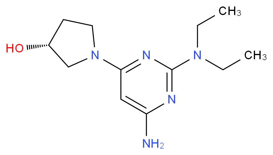 (3R)-1-[6-amino-2-(diethylamino)pyrimidin-4-yl]pyrrolidin-3-ol_分子结构_CAS_)