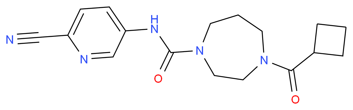 N-(6-cyanopyridin-3-yl)-4-(cyclobutylcarbonyl)-1,4-diazepane-1-carboxamide_分子结构_CAS_)
