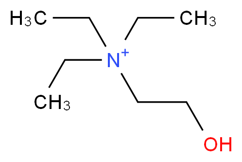 triethyl(2-hydroxyethyl)azanium_分子结构_CAS_302-61-4