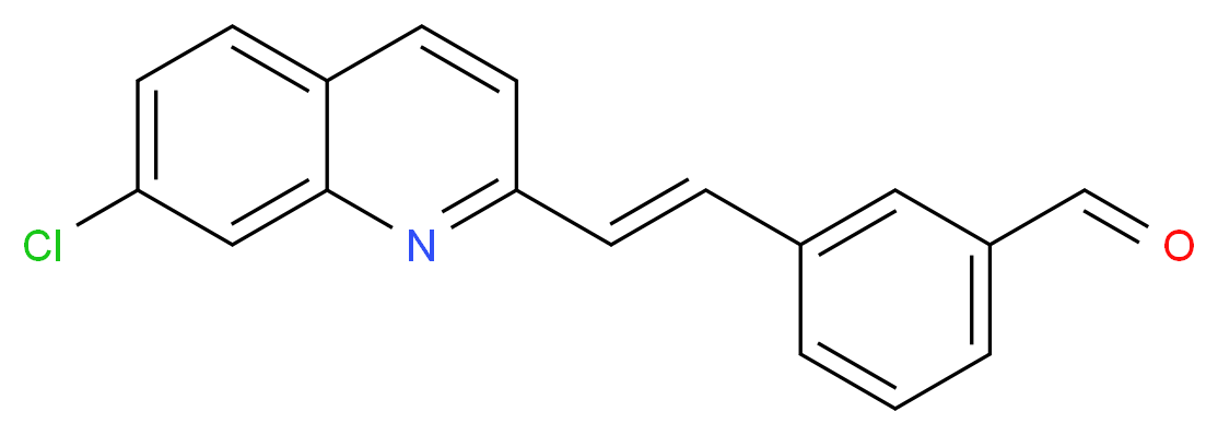 (E)-3-[2-(7-Chloro-2-quinolinyl)ethenyl]benzaldehyde_分子结构_CAS_120578-03-2)