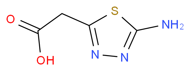 2-(5-amino-1,3,4-thiadiazol-2-yl)acetic acid_分子结构_CAS_118863-94-8