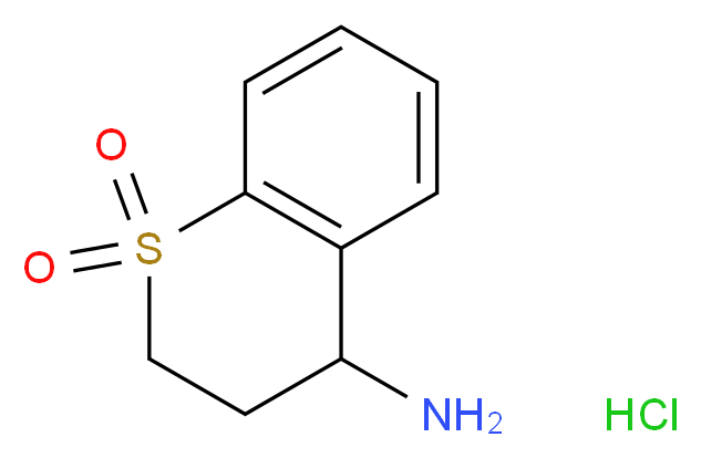 1,1-dioxido-3,4-dihydro-2H-thiochromen-4-ylamine hydrochloride_分子结构_CAS_103659-91-2)