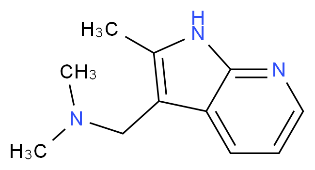 N,N-Dimethyl(2-methyl-1H-pyrrolo[2,3-b]pyridin-3-yl)methanamine_分子结构_CAS_7546-48-7)