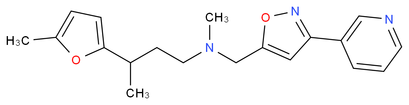N-methyl-3-(5-methyl-2-furyl)-N-{[3-(3-pyridinyl)-5-isoxazolyl]methyl}-1-butanamine_分子结构_CAS_)