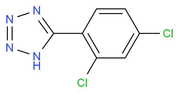 5-(2,4-dichlorophenyl)-1H-1,2,3,4-tetrazole_分子结构_CAS_50907-22-7