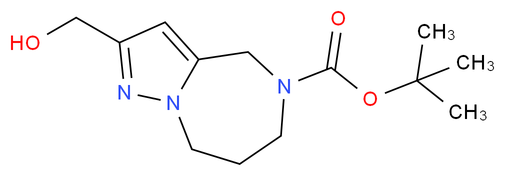 tert-butyl 2-(hydroxymethyl)-4H,5H,6H,7H,8H-pyrazolo[1,5-a][1,4]diazepine-5-carboxylate_分子结构_CAS_1135282-77-7