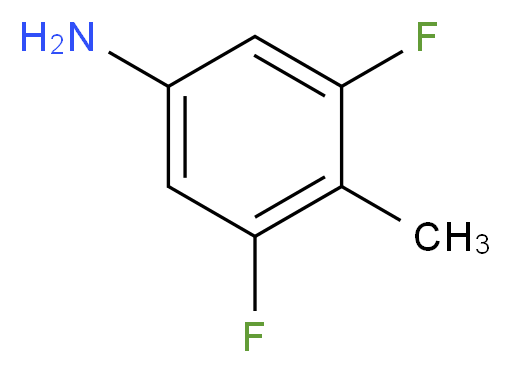 3,5-Difluoro-4-methylaniline_分子结构_CAS_878285-13-3)