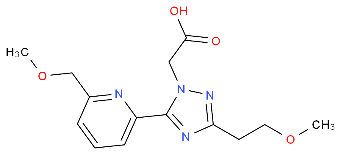 {3-(2-methoxyethyl)-5-[6-(methoxymethyl)pyridin-2-yl]-1H-1,2,4-triazol-1-yl}acetic acid_分子结构_CAS_)