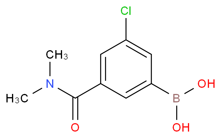 [3-chloro-5-(dimethylcarbamoyl)phenyl]boronic acid_分子结构_CAS_957120-57-9