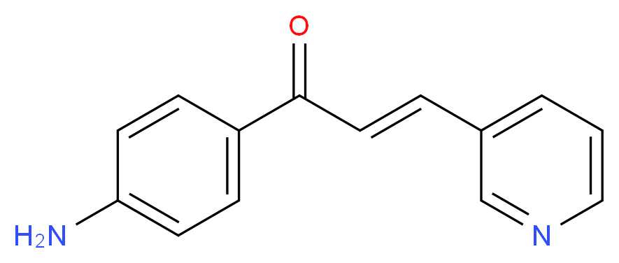 (2E)-1-(4-aminophenyl)-3-(pyridin-3-yl)prop-2-en-1-one_分子结构_CAS_64908-88-9