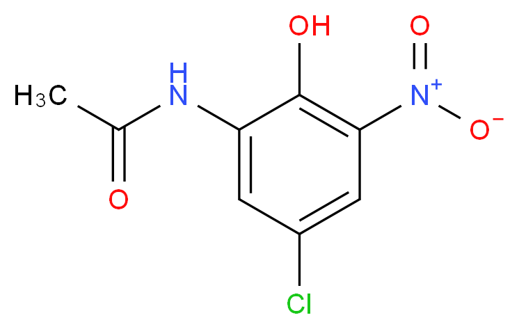 N-(5-chloro-2-hydroxy-3-nitrophenyl)acetamide_分子结构_CAS_156016-33-0