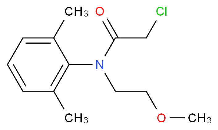 2-chloro-N-(2,6-dimethylphenyl)-N-(2-methoxyethyl)acetamide_分子结构_CAS_50563-36-5