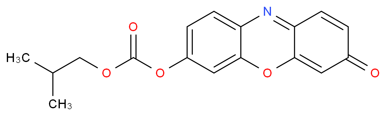 2-methylpropyl 3-oxo-3H-phenoxazin-7-yl carbonate_分子结构_CAS_251292-24-7