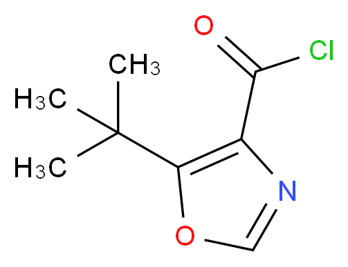 5-(tert-Butyl)-1,3-oxazole-4-carbonyl chloride 95%_分子结构_CAS_)