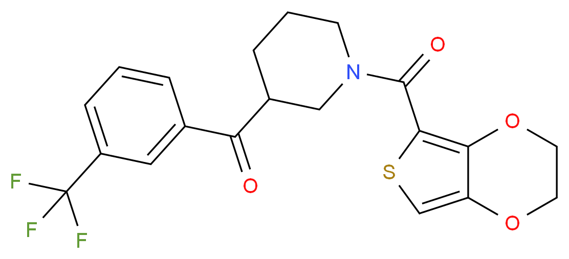 [1-(2,3-dihydrothieno[3,4-b][1,4]dioxin-5-ylcarbonyl)-3-piperidinyl][3-(trifluoromethyl)phenyl]methanone_分子结构_CAS_)