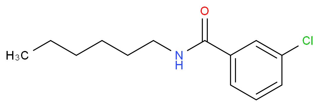 3-Chloro-N-n-hexylbenzamide_分子结构_CAS_349128-32-1)