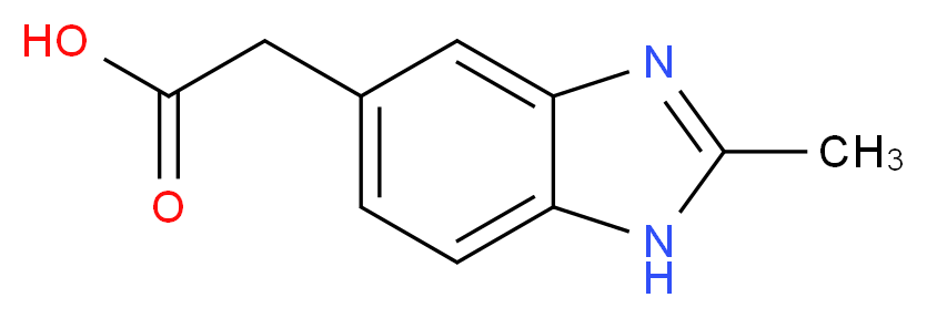 (2-methyl-1H-benzimidazol-5-yl)acetic acid_分子结构_CAS_114402-92-5)