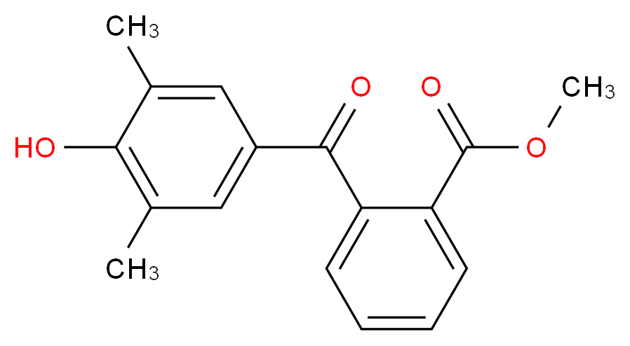 methyl 2-(4-hydroxy-3,5-dimethylbenzoyl)benzoate_分子结构_CAS_85604-75-7)