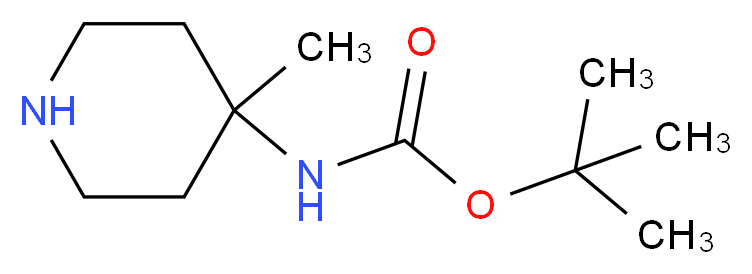 tert-Butyl N-(4-methyl-4-piperidyl)carbamate_分子结构_CAS_163271-08-7)