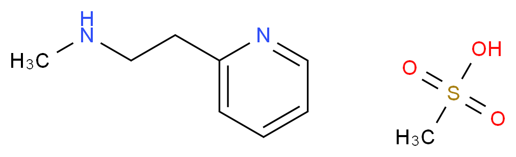 N-甲基-2-(2-吡啶基)乙胺 对甲烷磺酸盐_分子结构_CAS_380416-14-8)