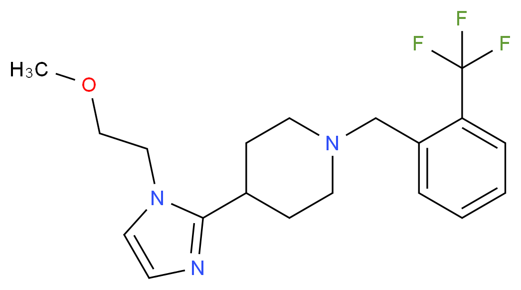 4-[1-(2-methoxyethyl)-1H-imidazol-2-yl]-1-[2-(trifluoromethyl)benzyl]piperidine_分子结构_CAS_)