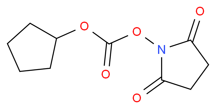 N-(Cyclopentyloxycarbonyloxy)succinimide_分子结构_CAS_128595-07-3)