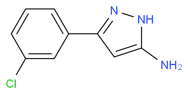 3-(3-Chlorophenyl)-1H-pyrazol-5-amine_分子结构_CAS_208519-09-9)