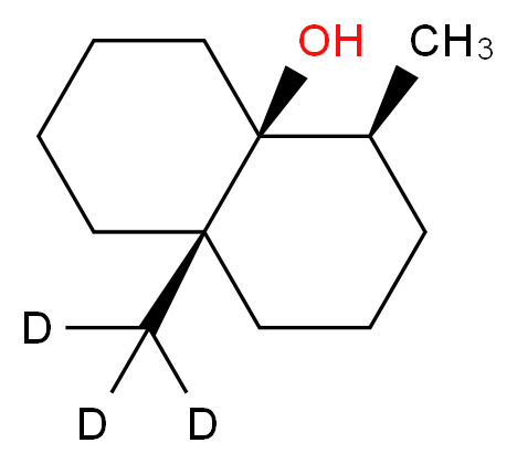 (4S,4aS,8aS)-8a-(<sup>2</sup>H<sub>3</sub>)methyl-4-methyl-decahydronaphthalen-4a-ol_分子结构_CAS_135441-88-2