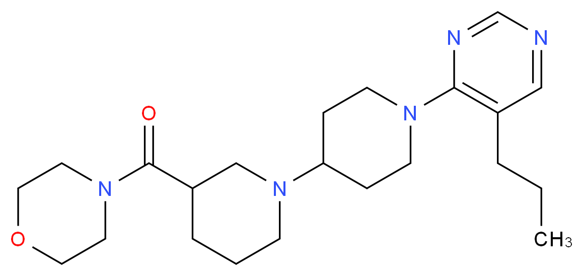 3-(morpholin-4-ylcarbonyl)-1'-(5-propylpyrimidin-4-yl)-1,4'-bipiperidine_分子结构_CAS_)