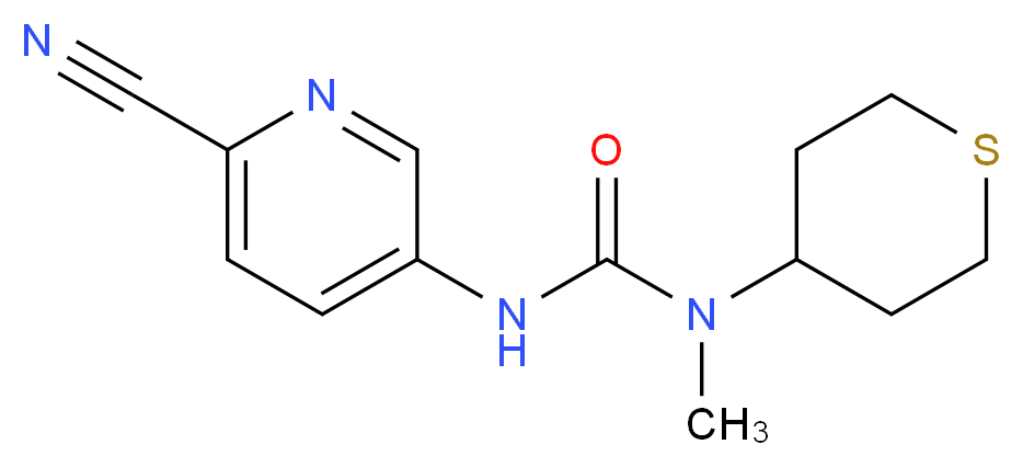 N'-(6-cyanopyridin-3-yl)-N-methyl-N-(tetrahydro-2H-thiopyran-4-yl)urea_分子结构_CAS_)
