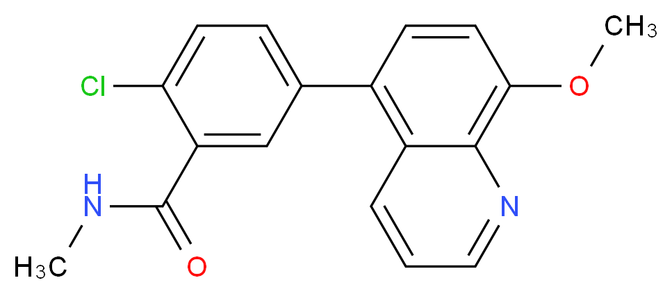 2-chloro-5-(8-methoxyquinolin-5-yl)-N-methylbenzamide_分子结构_CAS_)