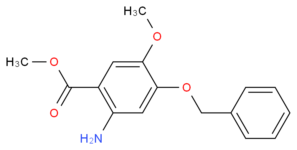 methyl 2-amino-4-(benzyloxy)-5-methoxybenzoate_分子结构_CAS_61032-42-6