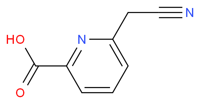 6-(cyanomethyl)pyridine-2-carboxylic acid_分子结构_CAS_312325-75-0