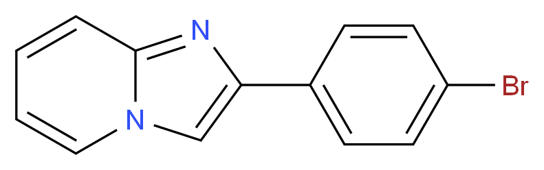 2-(4-bromophenyl)imidazo[1,2-a]pyridine_分子结构_CAS_34658-66-7