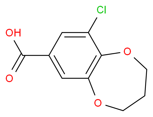 9-chloro-3,4-dihydro-2H-1,5-benzodioxepine-7-carboxylic acid_分子结构_CAS_)