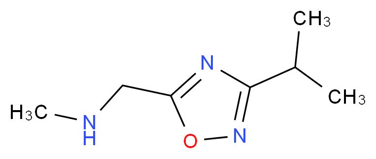 methyl({[3-(propan-2-yl)-1,2,4-oxadiazol-5-yl]methyl})amine_分子结构_CAS_1041527-07-4