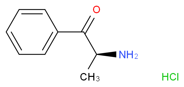 Cathinone Hydrochloride_分子结构_CAS_72739-14-1)