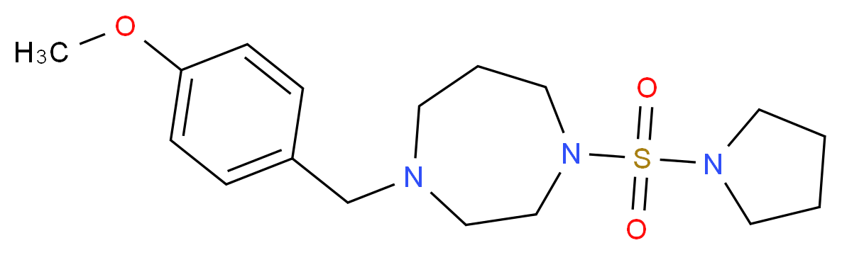 1-(4-methoxybenzyl)-4-(pyrrolidin-1-ylsulfonyl)-1,4-diazepane_分子结构_CAS_)