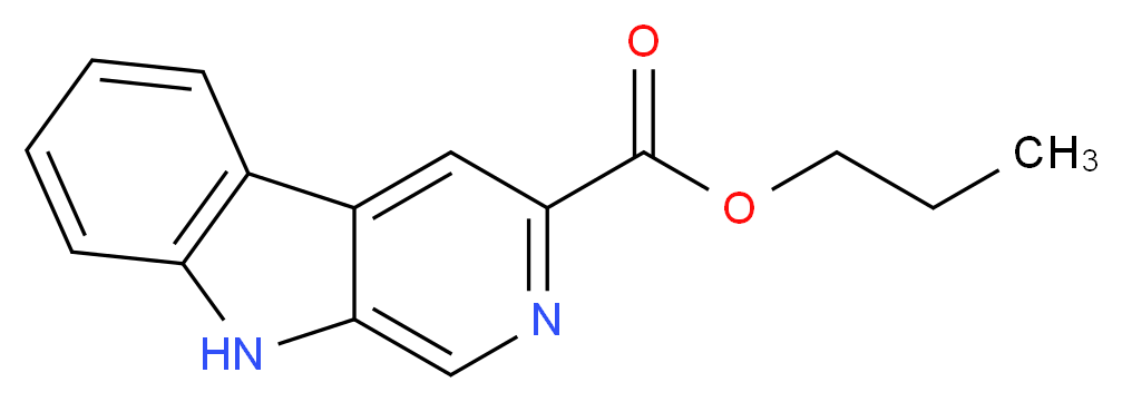 &beta;-CARBOLINE-3-CARBOXYLIC ACID PROPYL ESTER_分子结构_CAS_76808-18-9)