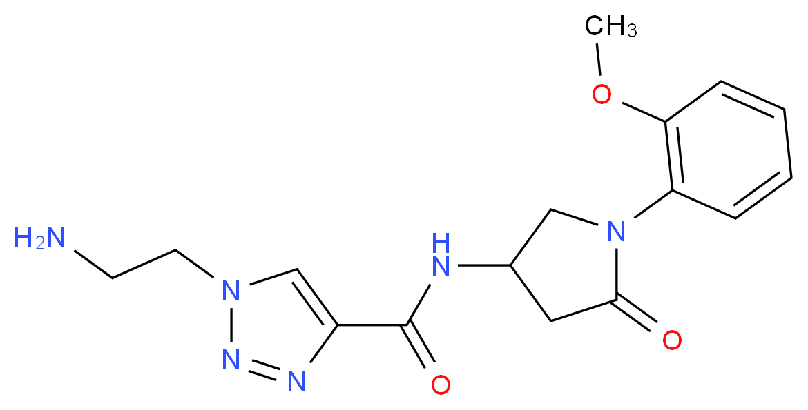 1-(2-aminoethyl)-N-[1-(2-methoxyphenyl)-5-oxopyrrolidin-3-yl]-1H-1,2,3-triazole-4-carboxamide_分子结构_CAS_)