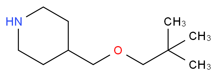 4-[(2,2-dimethylpropoxy)methyl]piperidine_分子结构_CAS_883544-58-9