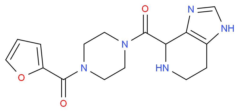 4-{[4-(2-furoyl)-1-piperazinyl]carbonyl}-4,5,6,7-tetrahydro-1H-imidazo[4,5-c]pyridine_分子结构_CAS_)