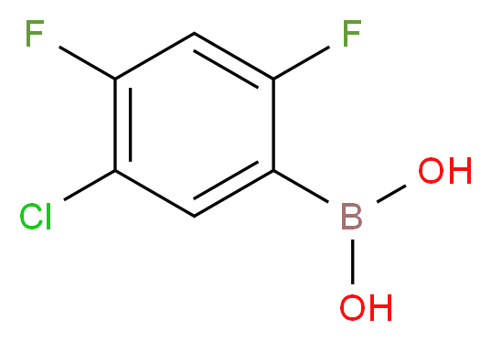 5-氯-2,4-二氟苯硼酸_分子结构_CAS_911645-24-4)