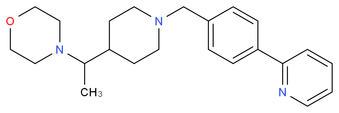 4-(1-{1-[4-(2-pyridinyl)benzyl]-4-piperidinyl}ethyl)morpholine_分子结构_CAS_)