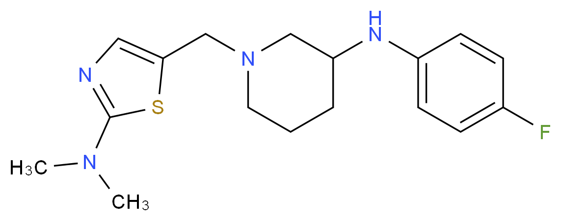 1-{[2-(dimethylamino)-1,3-thiazol-5-yl]methyl}-N-(4-fluorophenyl)-3-piperidinamine_分子结构_CAS_)