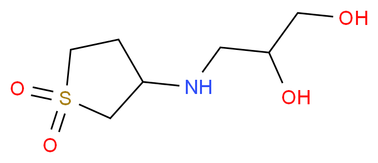 3-[(2,3-dihydroxypropyl)amino]-1$l^{6}-thiolane-1,1-dione_分子结构_CAS_305855-91-8