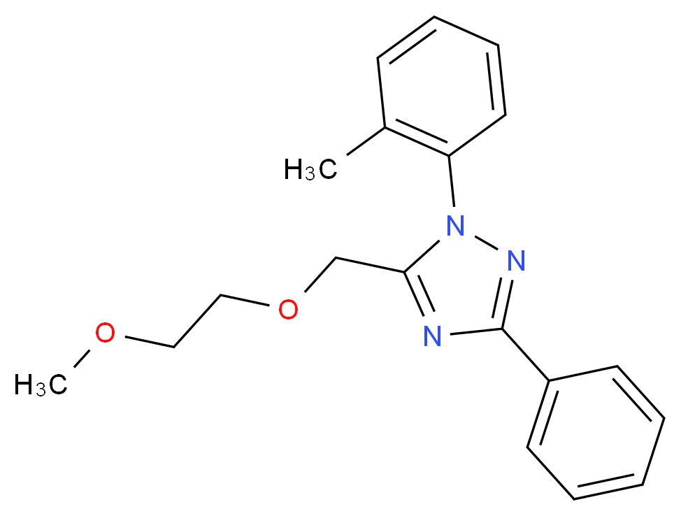 5-[(2-methoxyethoxy)methyl]-1-(2-methylphenyl)-3-phenyl-1H-1,2,4-triazole_分子结构_CAS_)